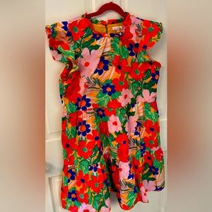 Gianni Binni (GB) Girls flutter top tiered floral dress